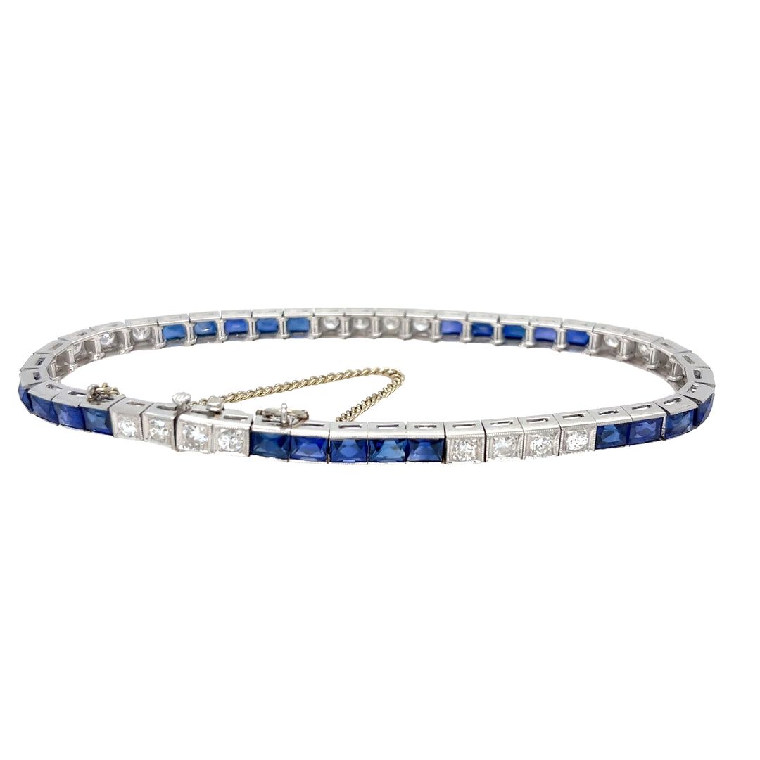 1950s Synthetic Sapphire Bracelet