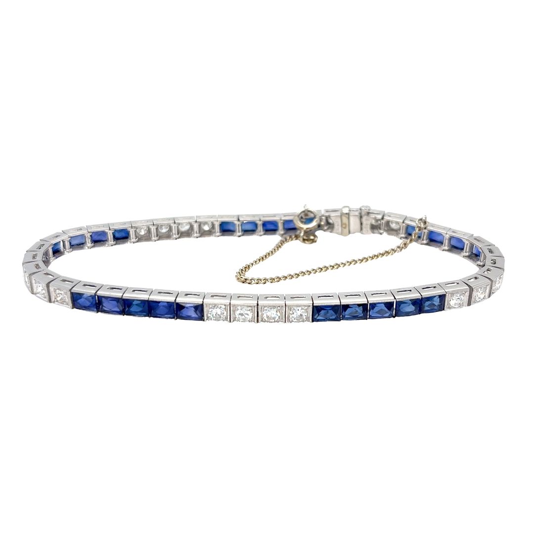 1950s Synthetic Sapphire Bracelet