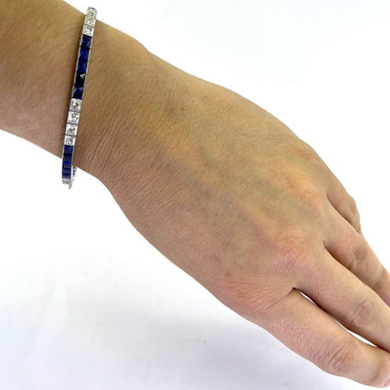 1950s Synthetic Sapphire Bracelet
