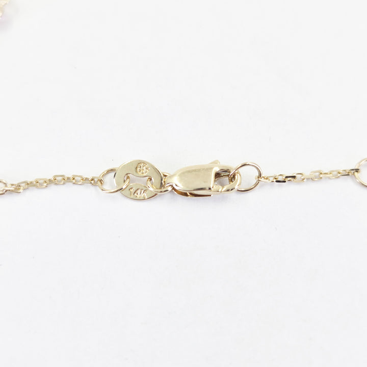 14K Yellow Gold Ruby Station Bracelet