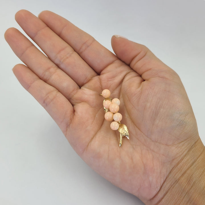 Coral Branch Brooch