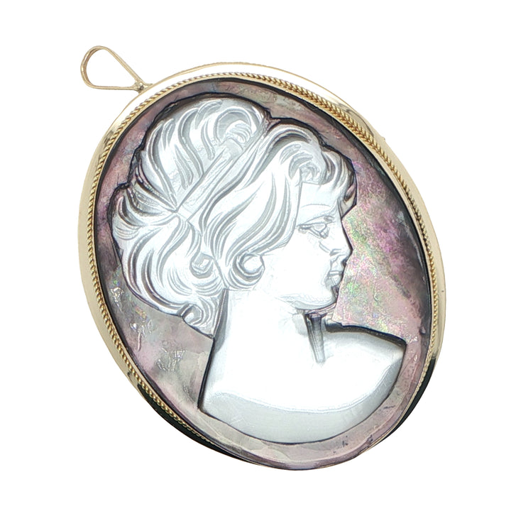 Mother-of-Pearl Cameo Pin & Pendant