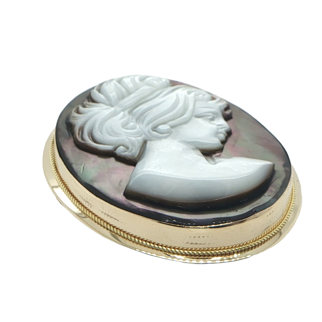 Mother-of-Pearl Cameo Pin & Pendant