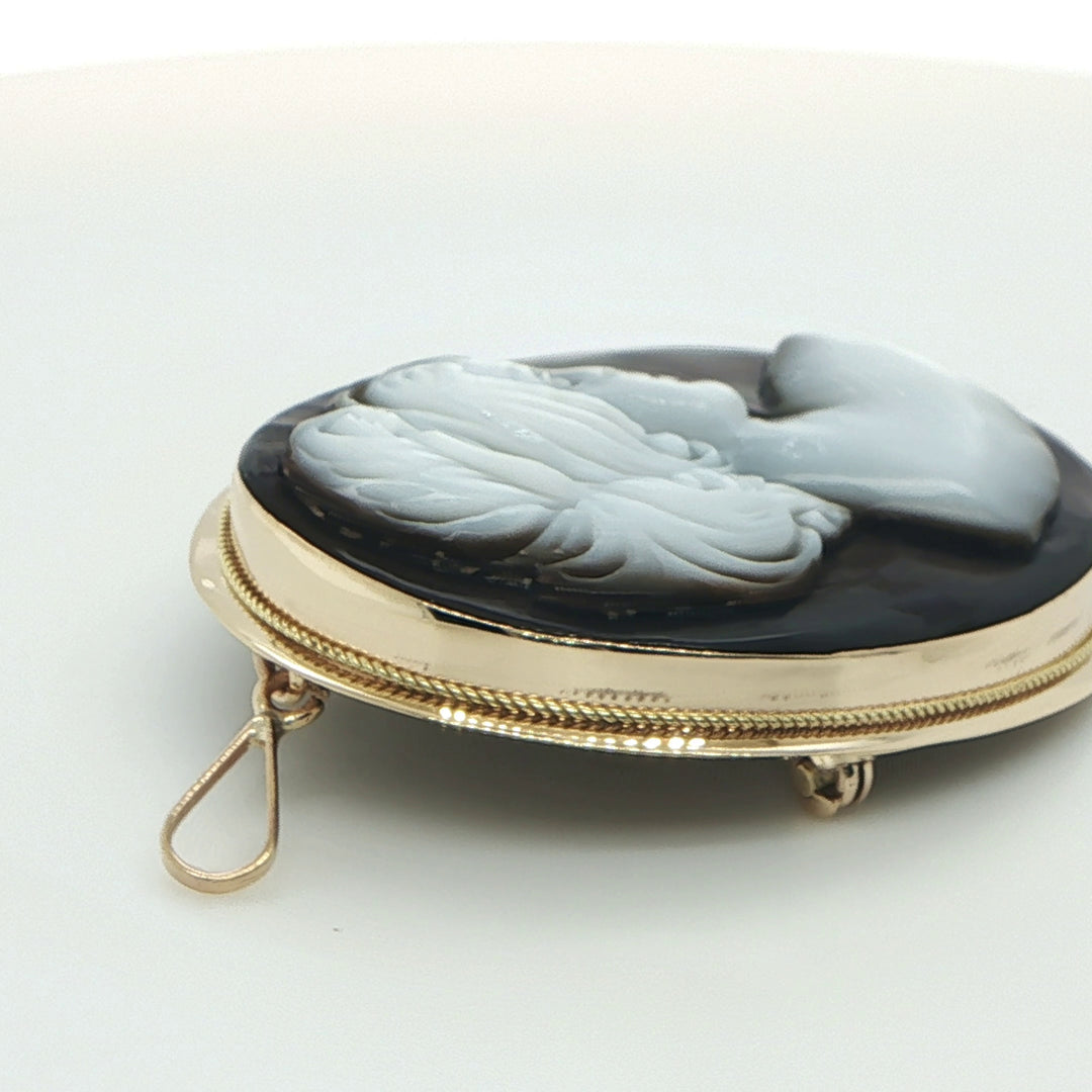 Mother-of-Pearl Cameo Pin & Pendant
