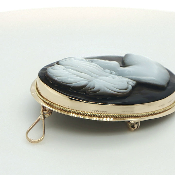 Mother-of-Pearl Cameo Pin & Pendant