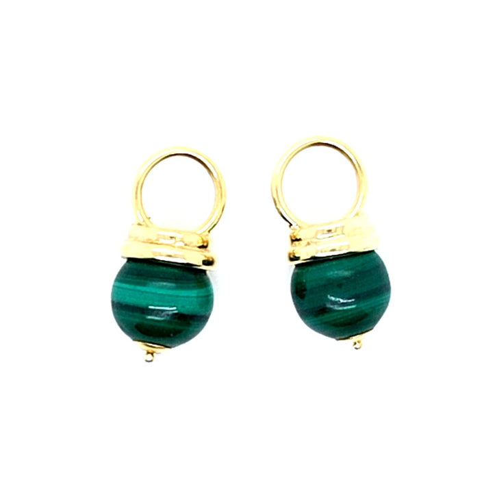 Malachite Hoop Dangles
