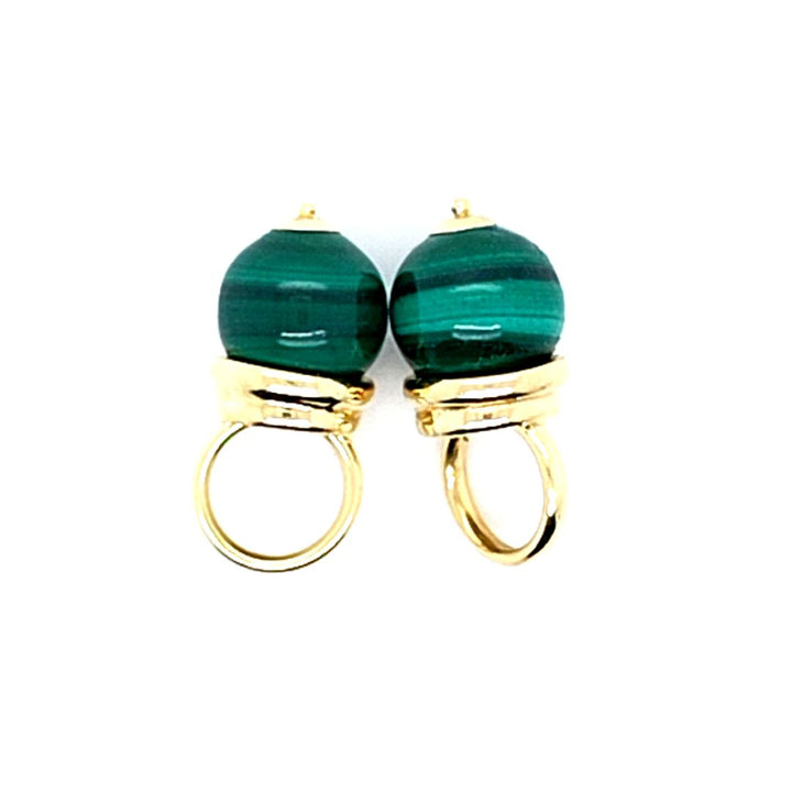 Malachite Hoop Dangles