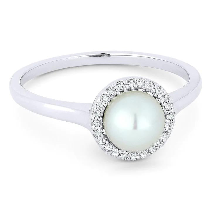 Pearl and Diamond Ring