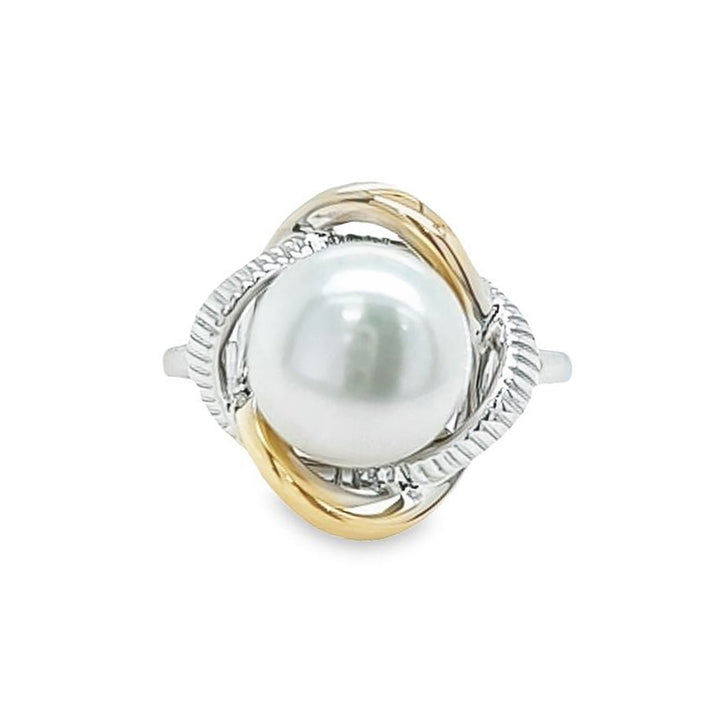 9mm White Freshwater Cultured Pearl Ring
