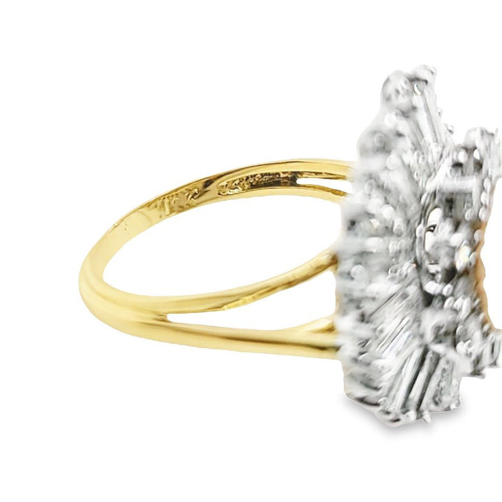 Cultured Pearl and Diamond Ballerina Ring