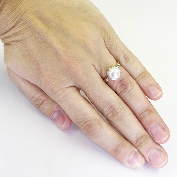 EFFY 18K Gold & Sterling Silver Pearl Ring