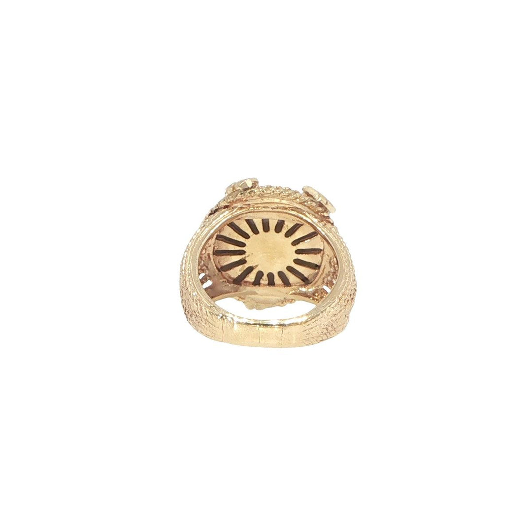 14K Yellow Gold Mabé Cultured Pearl Leaf Ring