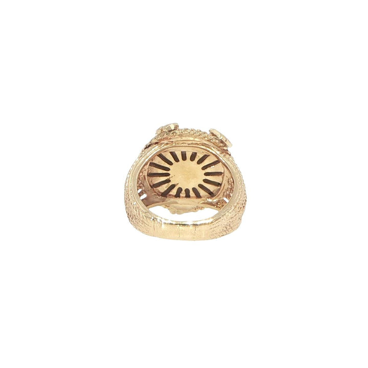 14K Yellow Gold Mabé Cultured Pearl Leaf Ring