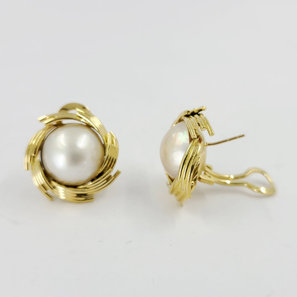 Kurt Wayne Mabe Pearl Stud Earrings