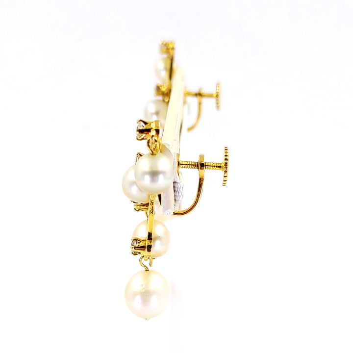 Antique Pearl and Diamond Earrings