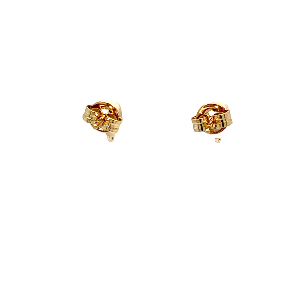 6mm Pearl Stud Earrings with Diamond Accents