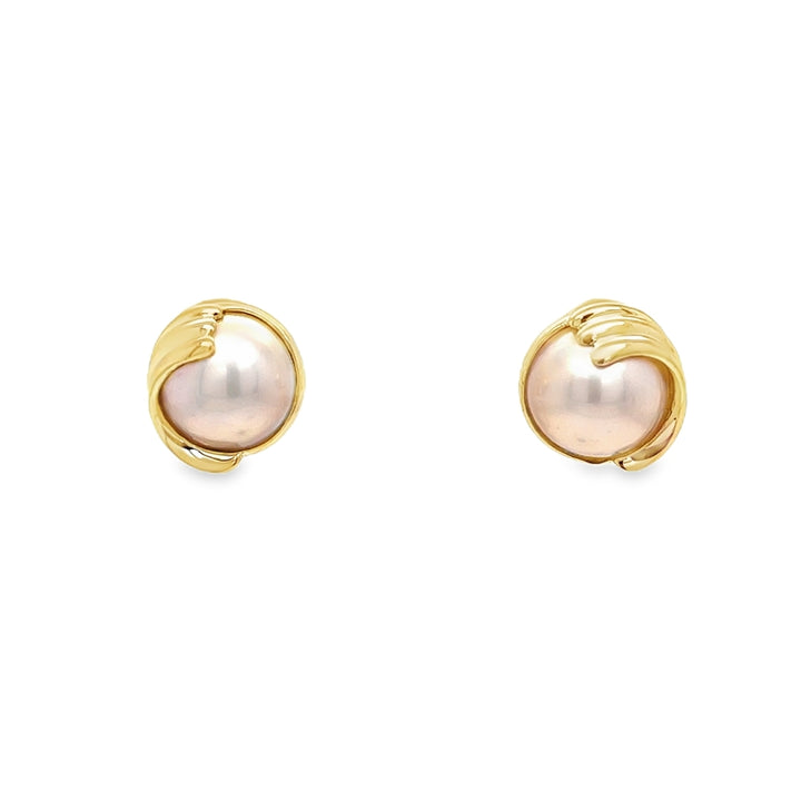Mabe Pearl Stud Earrings