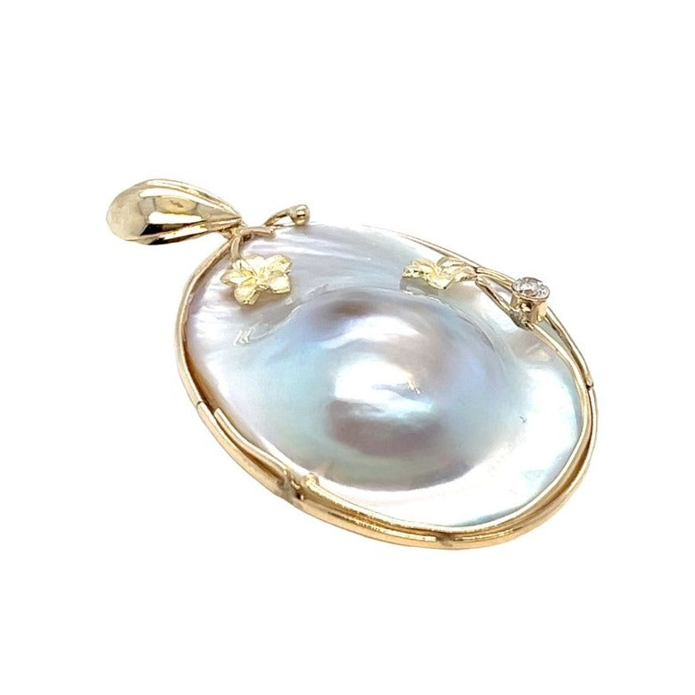 Oval Blister Pearl Pendant