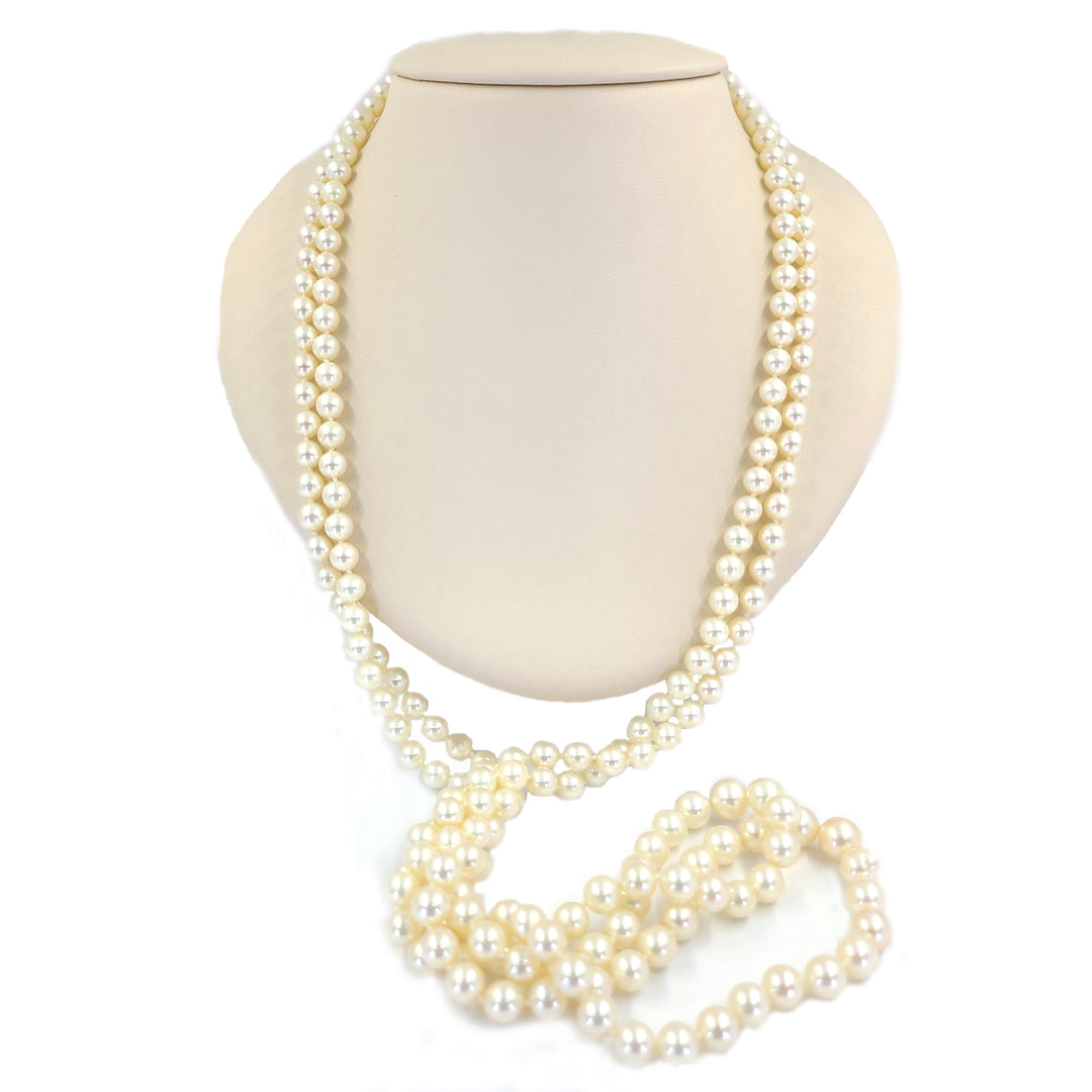 Double Strand Cultured Pearl Necklace