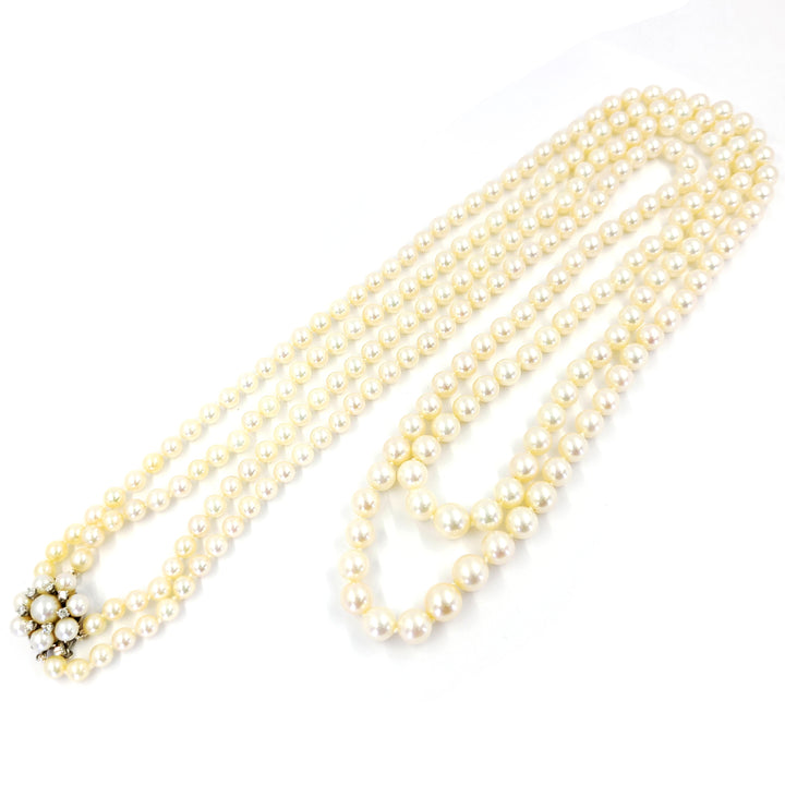 Double Strand Cultured Pearl Necklace