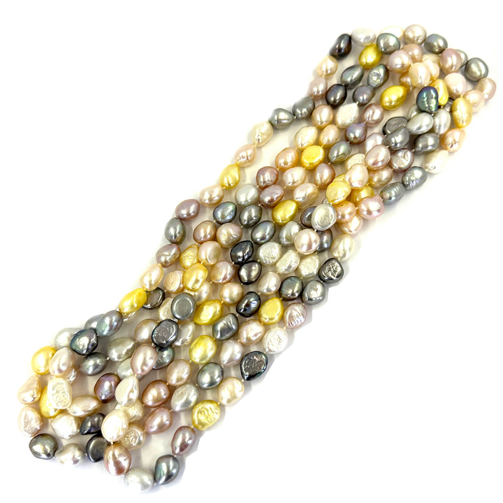 Long Multicolor Pearl Necklace