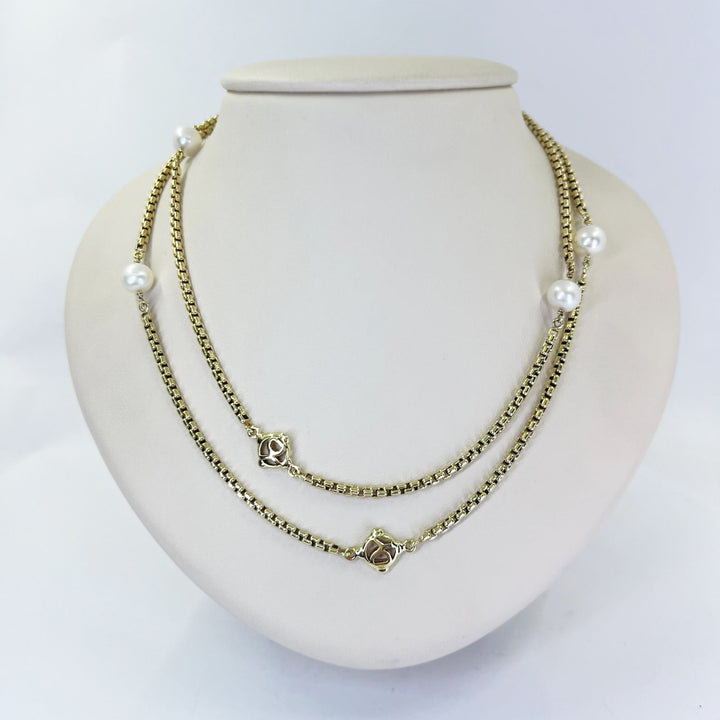 David Yurman Pearl Station Necklace
