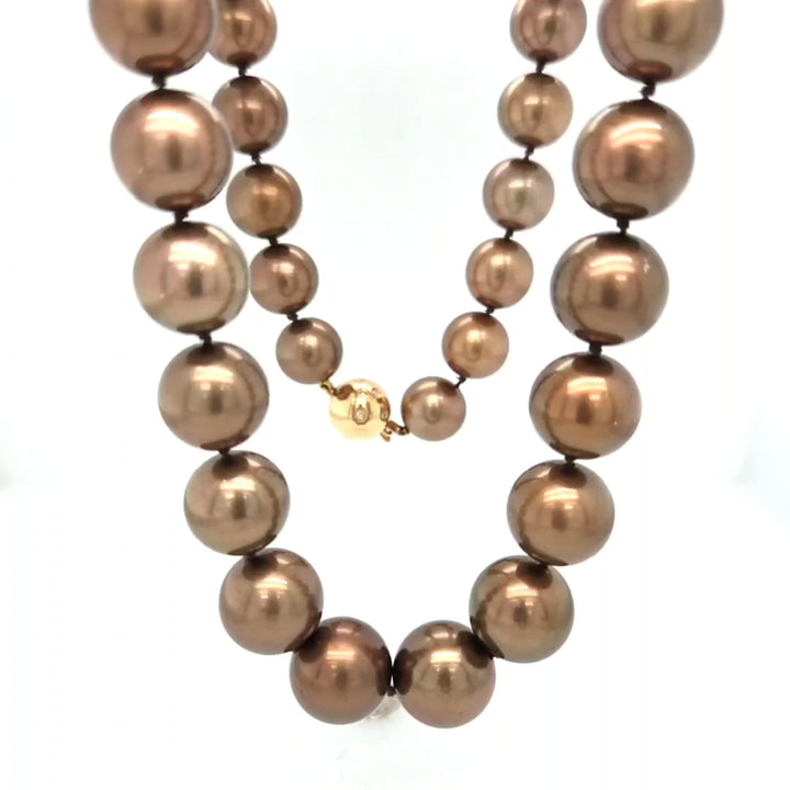 Chocolate South Sea Pearl Strand