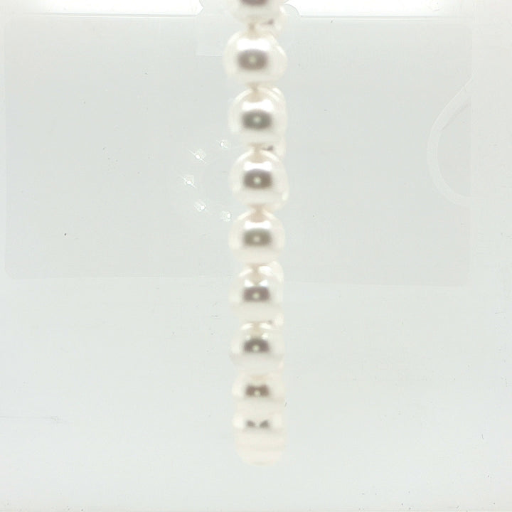 Japanese Akoya Pearl Necklace 8–8.5mm with Diamond Clasp in 14K Gold