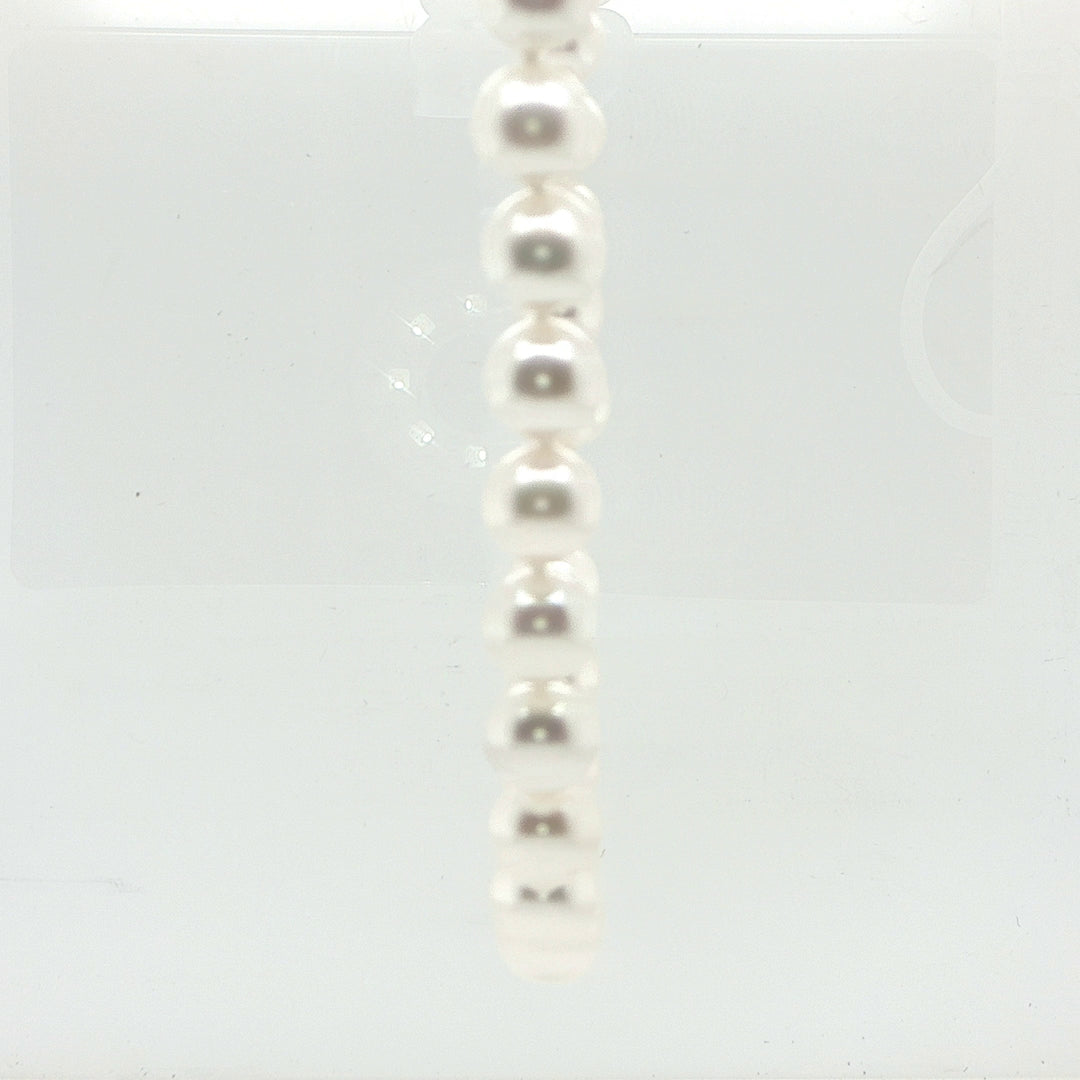 Japanese Akoya Pearl Necklace 8–8.5mm with Diamond Clasp