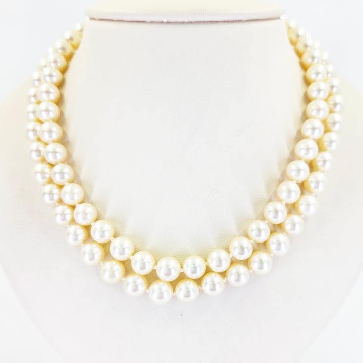 14K Yellow Gold Cultured Pearl Strand Necklace
