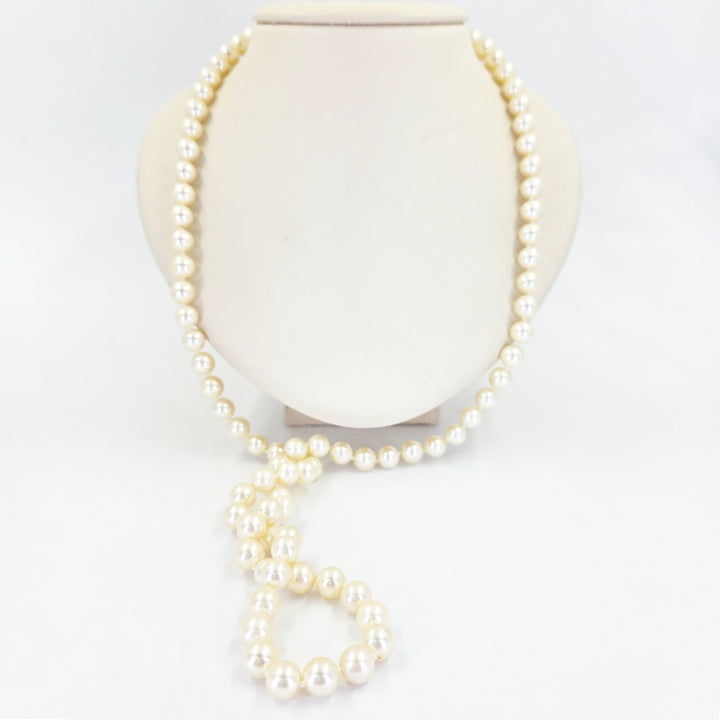 14K Yellow Gold Cultured Pearl Strand Necklace