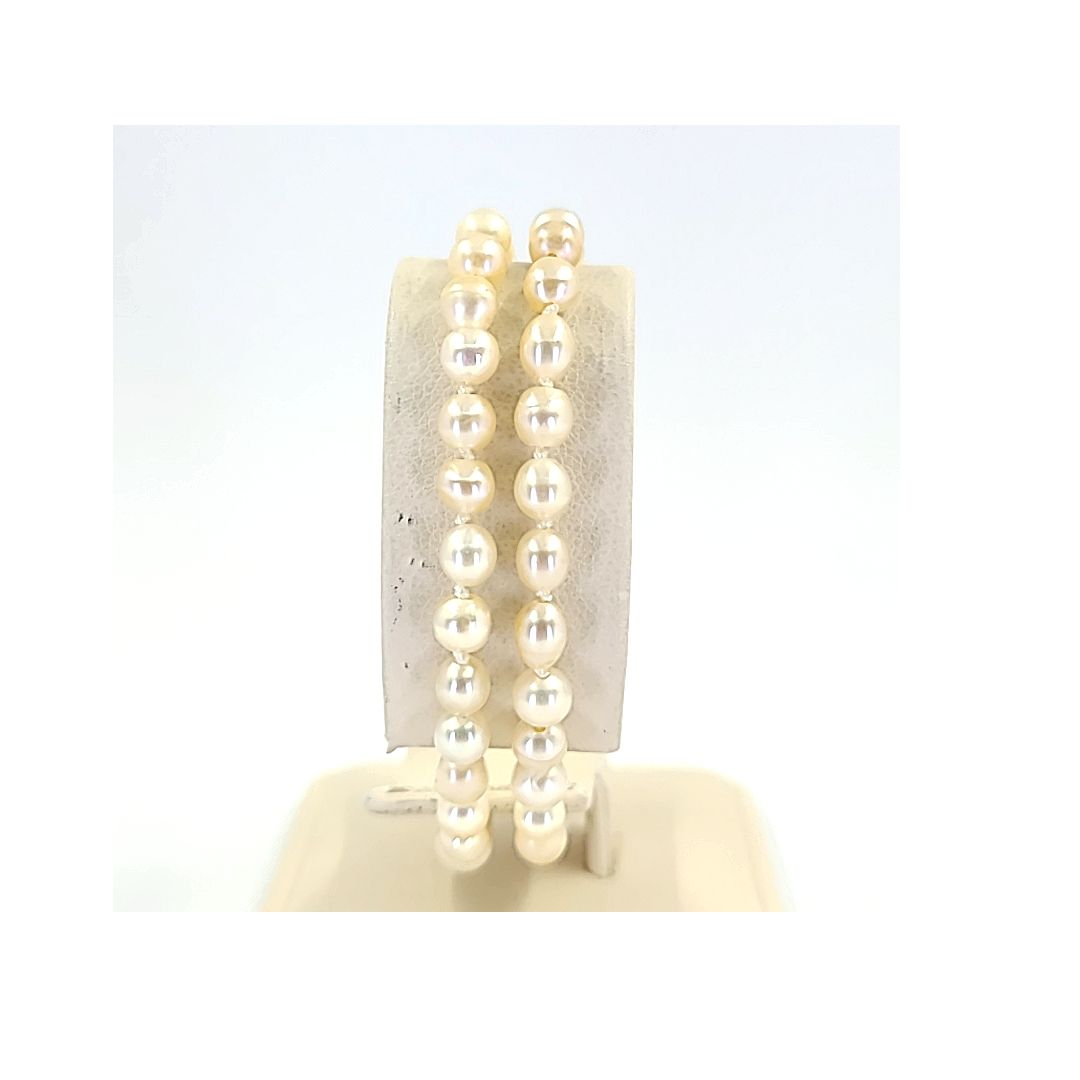 Natural Pearl Double Strand Bracelet