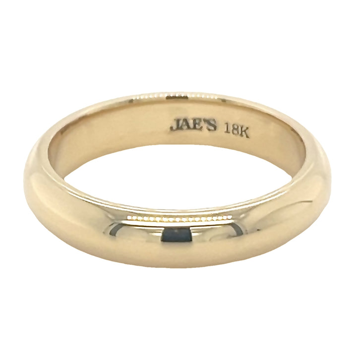18K Yellow Gold 4mm Comfort Fit Band