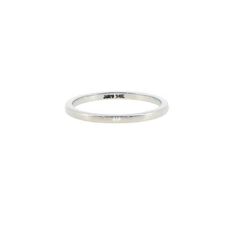 Novell 14K White Gold 1.5mm High Dome Stackable Wedding Band
