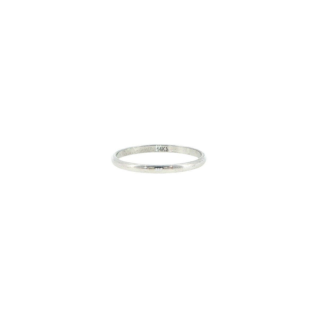 14K White Gold 2mm Wedding Band