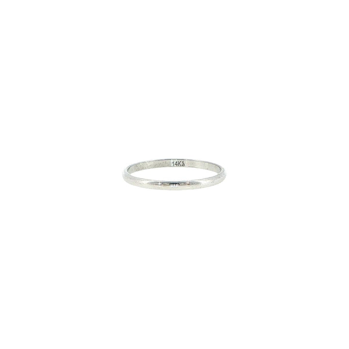 14K White Gold 2mm Wedding Band