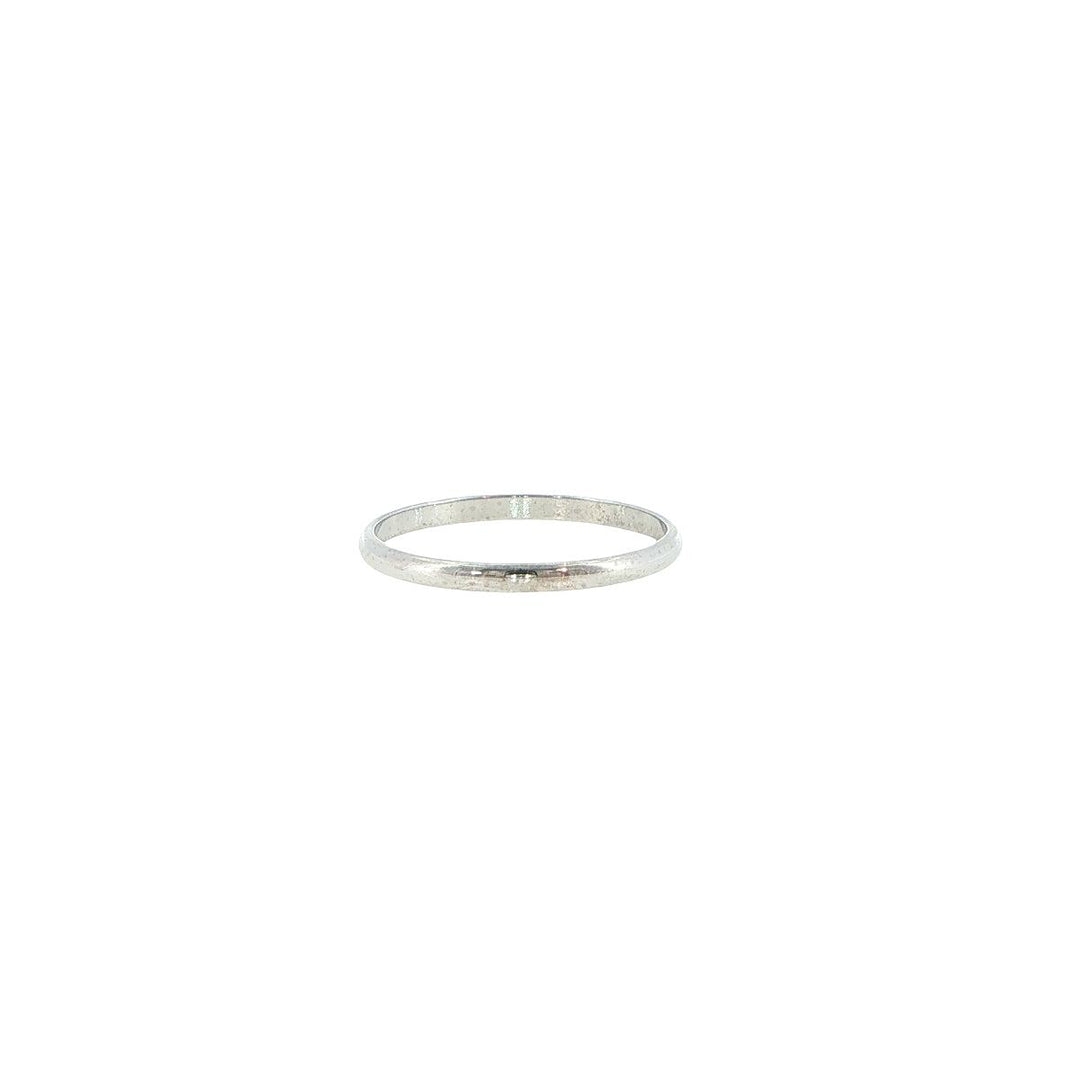 14K White Gold 2mm Wedding Band