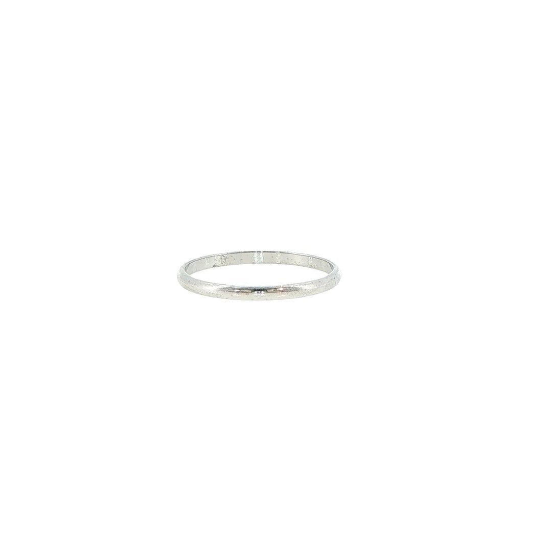 14K White Gold 2mm Wedding Band