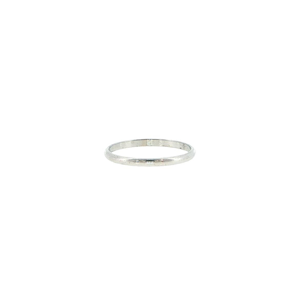 14K White Gold 2mm Wedding Band