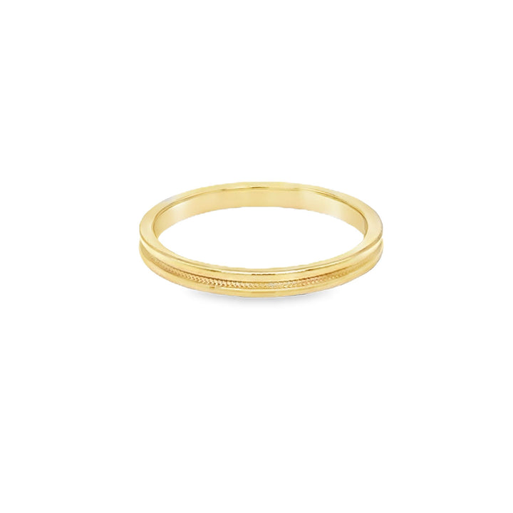 2mm Milgrain Center Stack Band