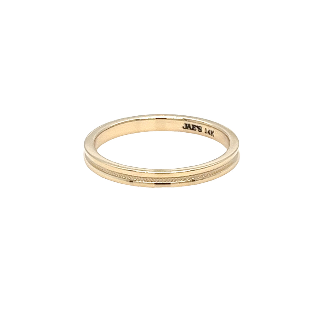 2mm Milgrain Center Stack Band