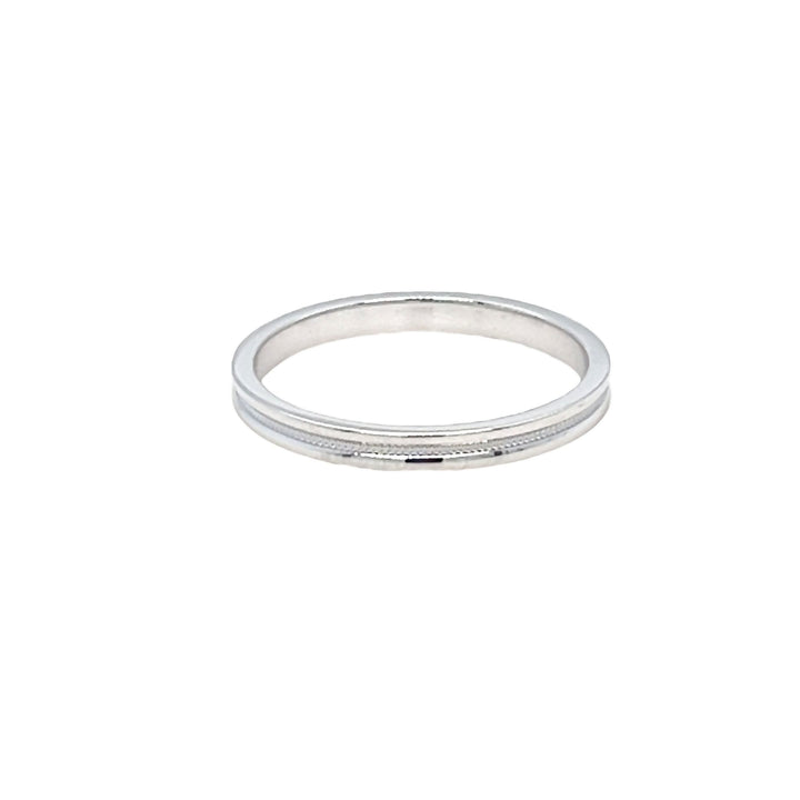 2mm Milgrain Center Stack Band