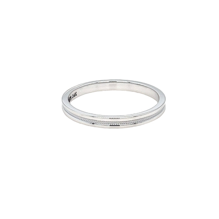 2mm Milgrain Center Stack Band