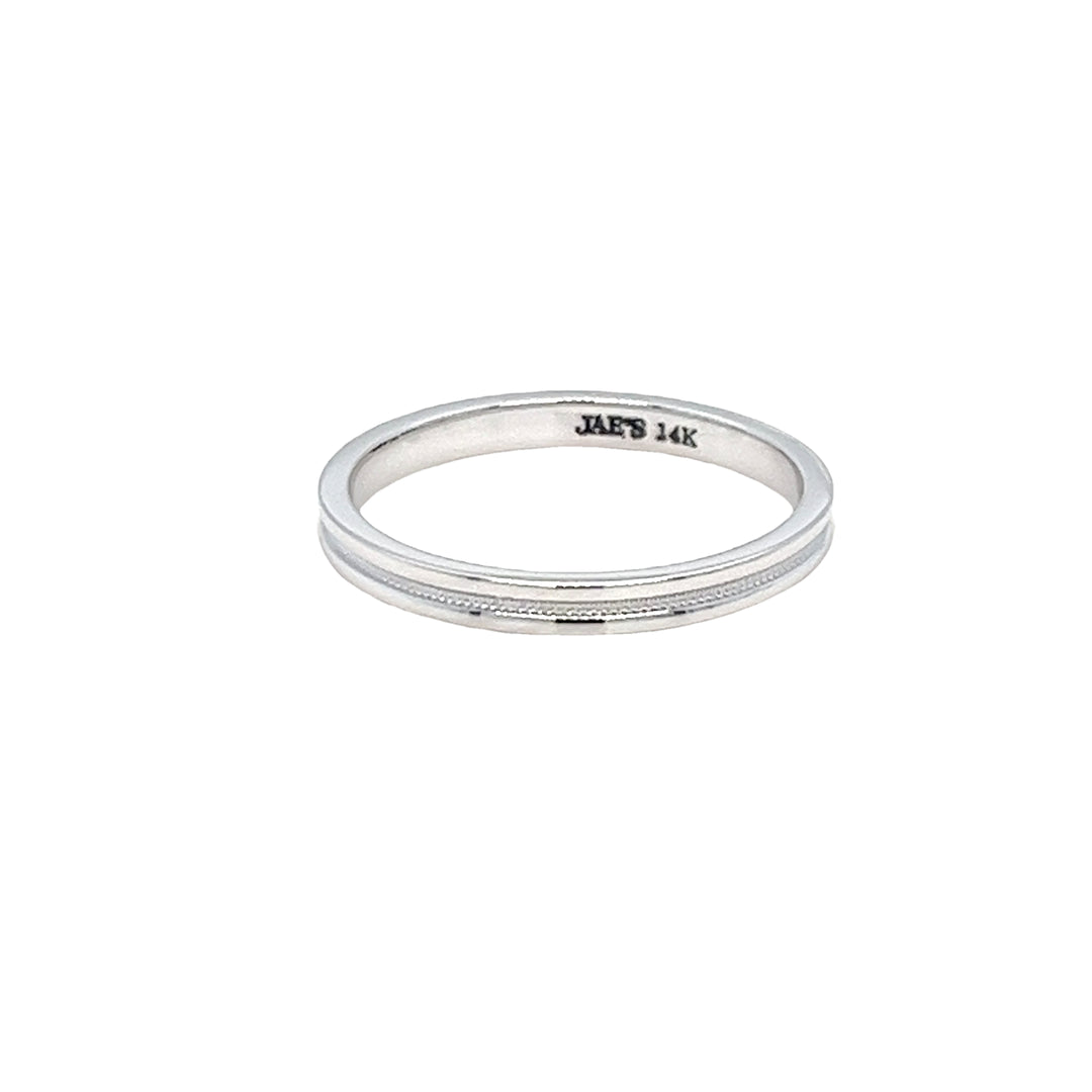 2mm Milgrain Center Stack Band