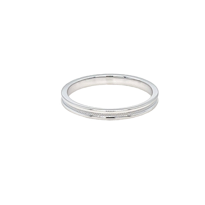 2mm Milgrain Center Stack Band