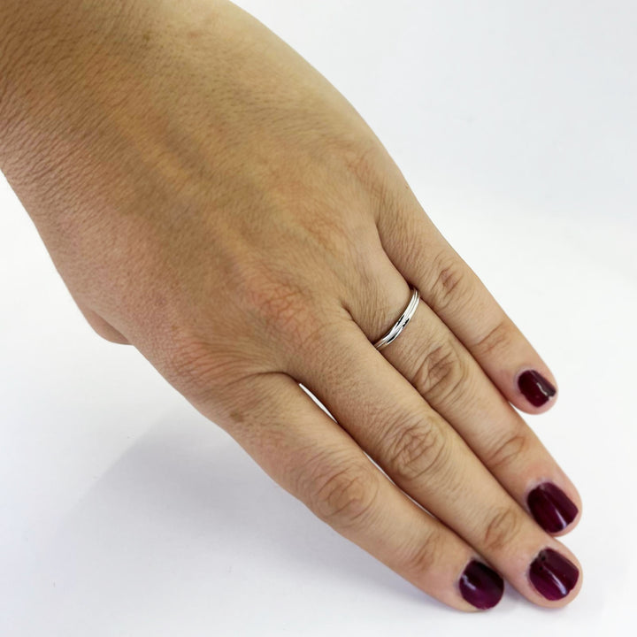 2mm Milgrain Center Stack Band