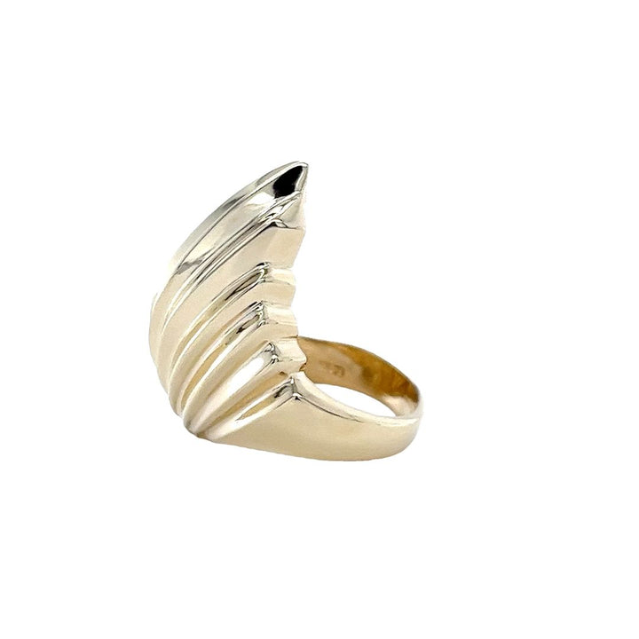 14K Yellow Gold Fan Spray Statement Ring