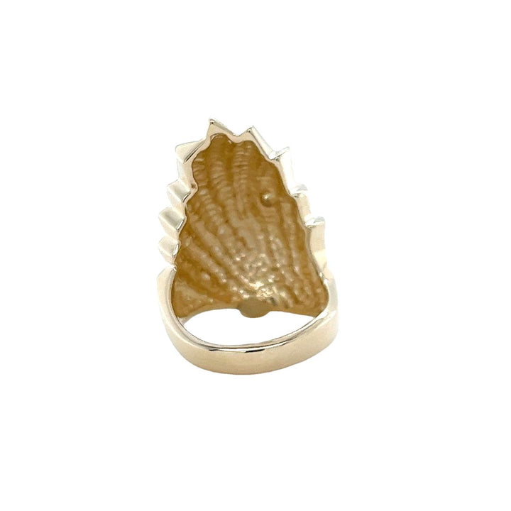 14K Yellow Gold Fan Spray Statement Ring