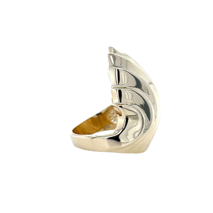 14K Yellow Gold Fan Spray Statement Ring