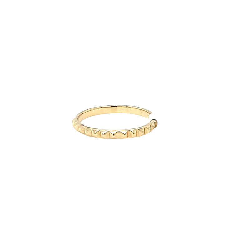 14K Yellow Gold Pyramid Band Ring